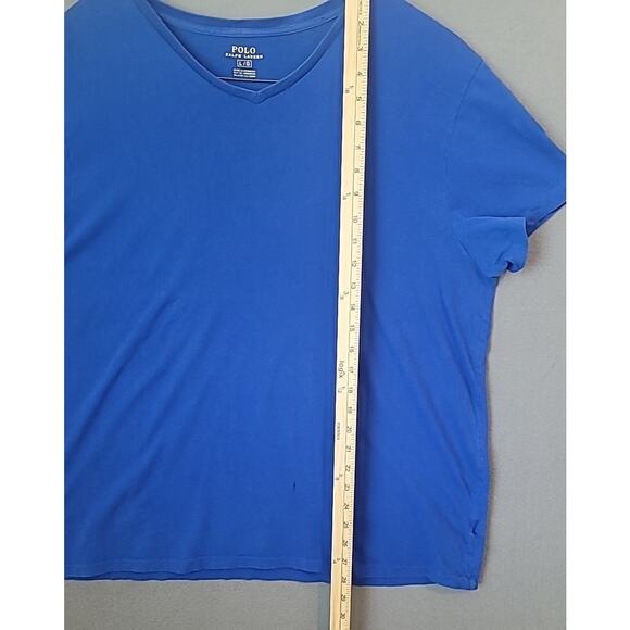 Ralph Lauren Men’s Cotton Polo V-Neck T-Shirt Royal Blue Large GUC - Picture 6 of 9